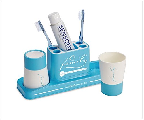 Elegant And Amazing Look, Beautiful Set Of Three (3) EcoFriendly Bathroom MultiFunction Toothbrush Holder / Stand Set With 2 (