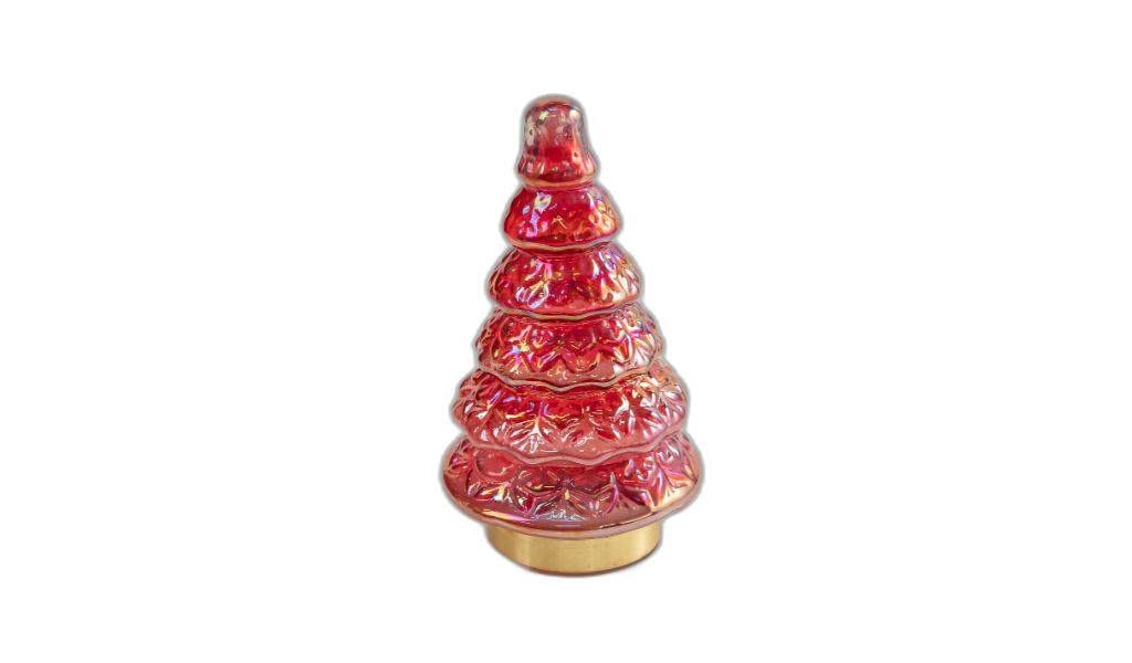 HomeRoots 12' Red and Gold Glass Christmas Tree Sculpture