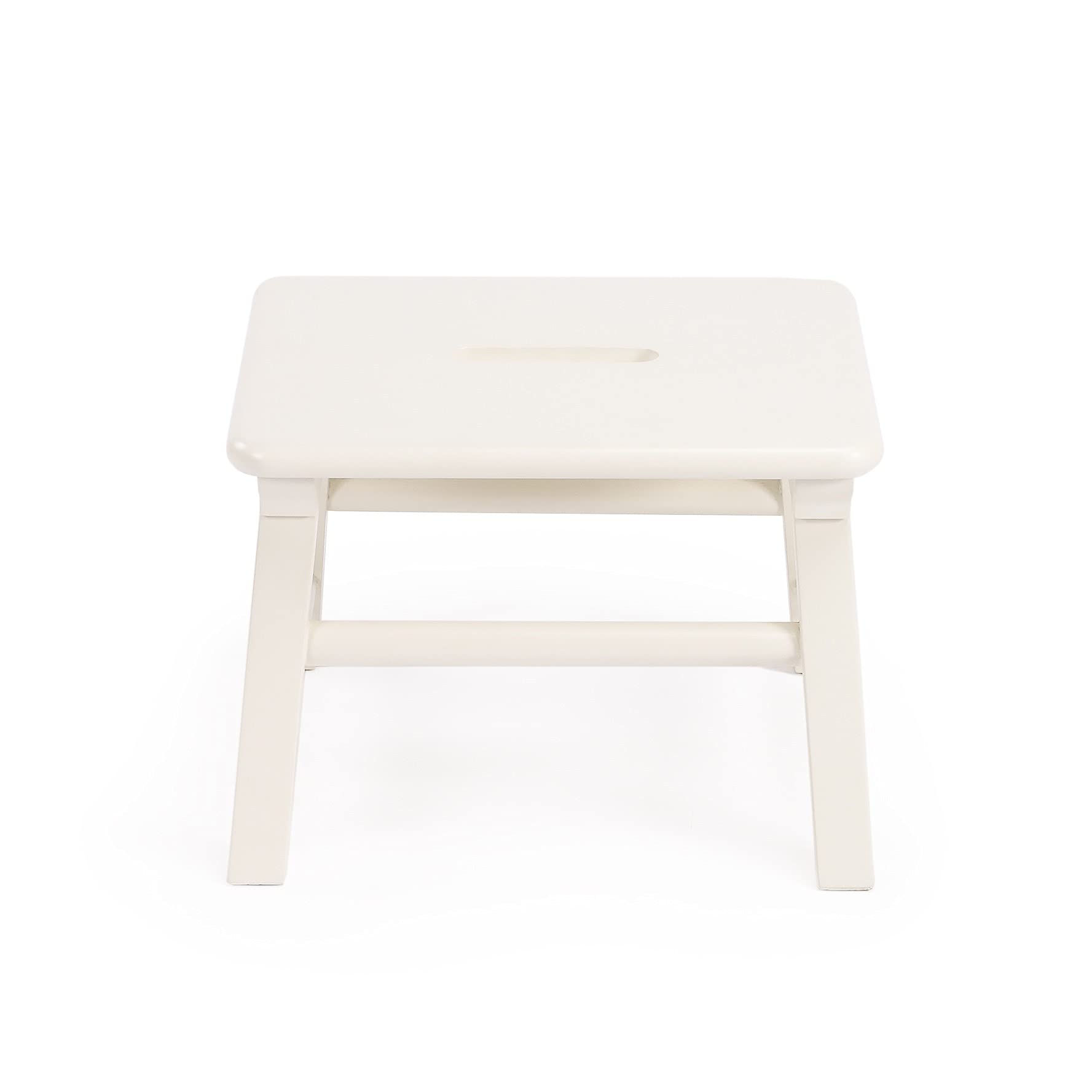 HomeRoots Bayur Wood Classic White Step Stool