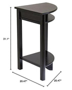 Stylish and Functional LISO Corner Desk with Espresso Finish - 20.5' x 20.5' x 31.1'H - Solid and Composite Wood - Open Shelves - Easy Assembly