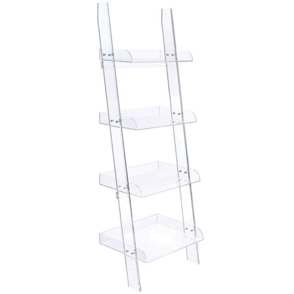 Amaturo 4-shelf Ladder Bookcase Clear