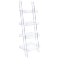 Amaturo 4-shelf Ladder Bookcase Clear
