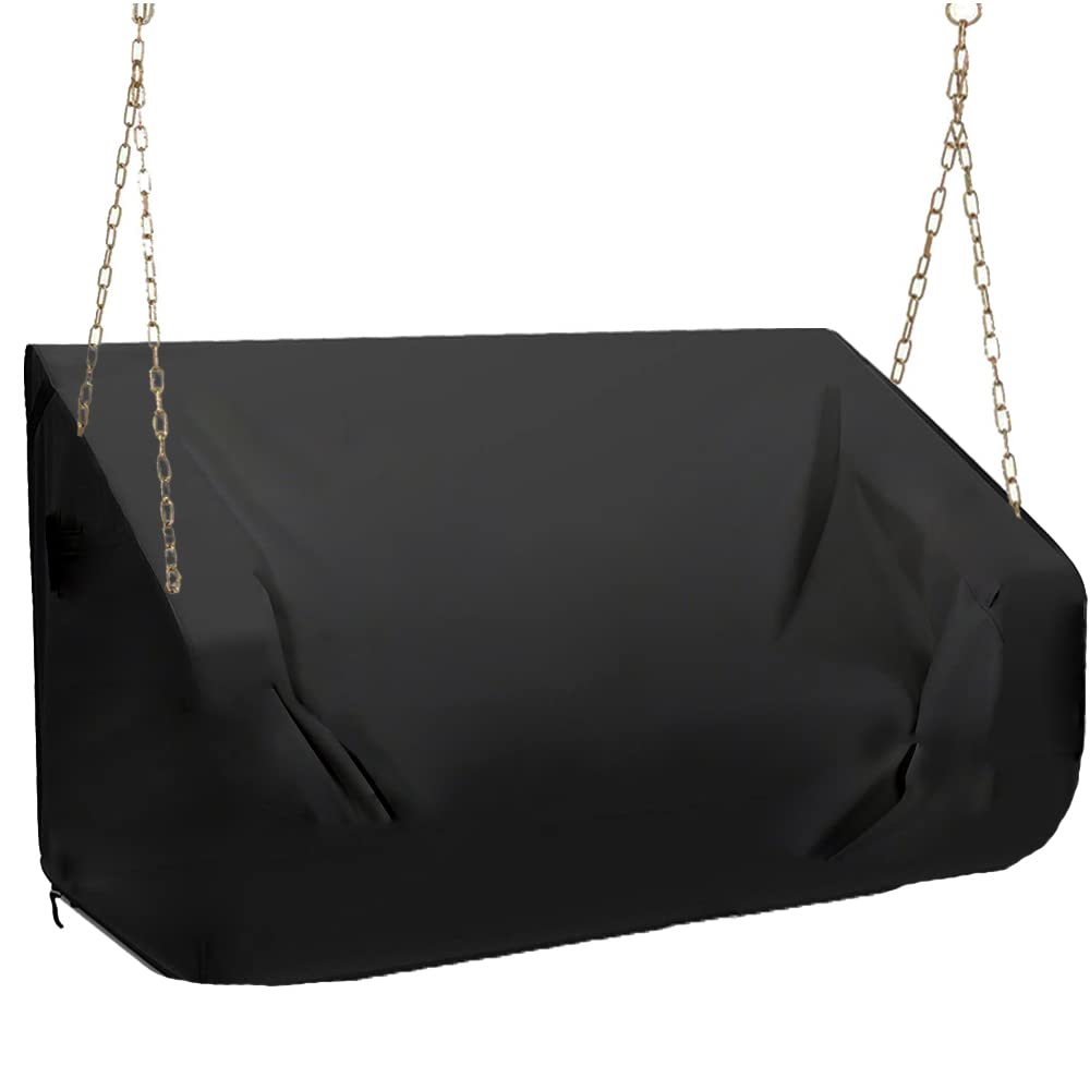 Porch Swing Cover 63 Inch Water-Resistant 600D Oxford Hanging Outdoor Swing Cover All Weather Protected Swing Covers for Outdoor