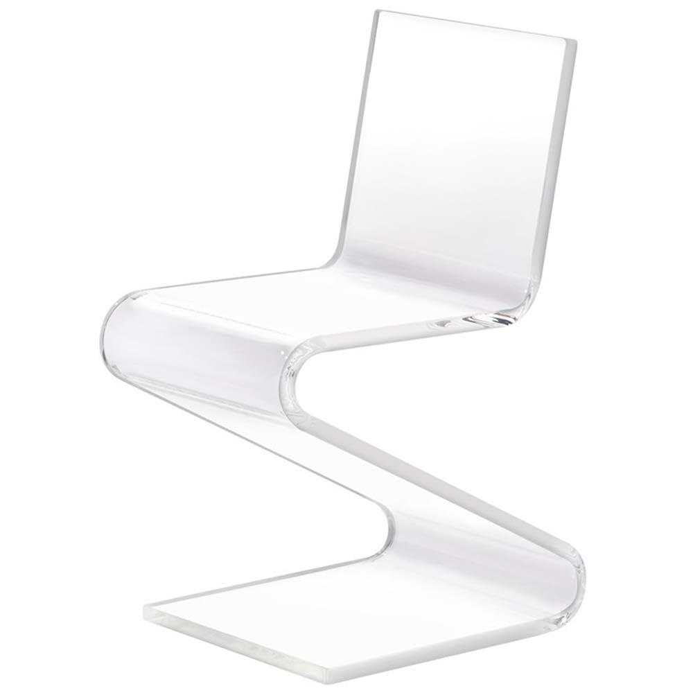 Progressive Furniture A La Carte Acrylic Z Shaped Chair in Clear