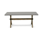 East West Furniture X2-797 3 Piece Dinette Set for Small Spaces Contains a Rectangle Dining Table with X-Legs and 2 Dining Table Bench, 40x72 Inch, Multi-Color