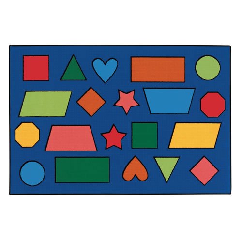 Carpets for Kids KID$Value Rugs Collection 48.76 Color Shapes 4ft x 6ft Rectangle Blue
