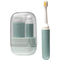 Travel Toothbrush Set With Storage Case  3 In 1 Portable Toothbrush Kit With Built In Toothpaste Container & Dustproof Cover | 