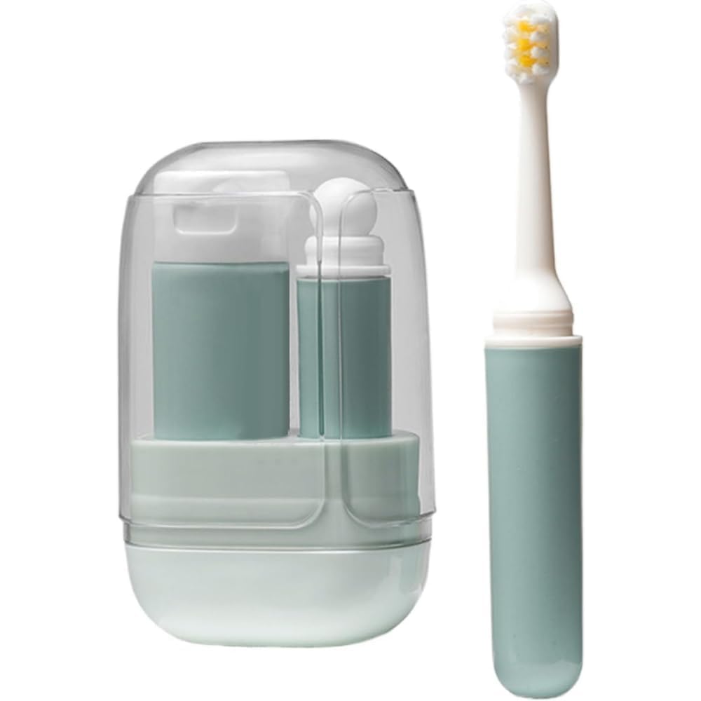 Travel Toothbrush Set With Storage Case  3 In 1 Portable Toothbrush Kit With Built In Toothpaste Container & Dustproof Cover | 