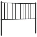 vidaXL Classic Design Black Metal Headboard - 70.9" Width, Powder-Coated Steel Construction, Suitable with Round Tube Beds, Adds Elegance to Bedroom Decor