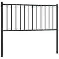 vidaXL Powder-Coated Steel Headboard, Robust Metal Construction, Black - Easy Assembly, Versatile Round Tube Design, Perfect for 39.4" Mattress