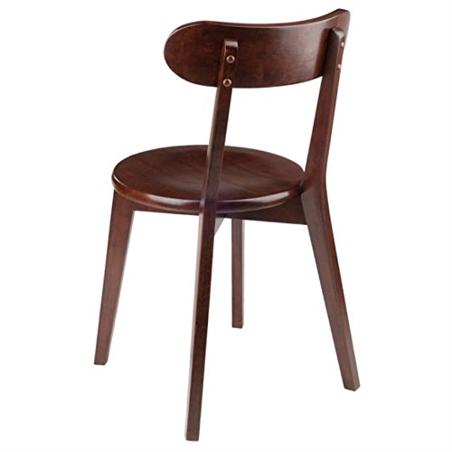 Ergode Renaissance 2-Piece Chair Set | Carved Keyhole Backs | Solid Wood | Walnut Finish | Comfortable Contoured Seats | Dining or Occasional Use | Assembly Required (94209-VV)