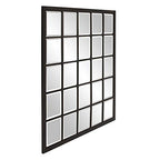 HomeRoots Rectangular Antique Black Finish Mirror with Beveled Edge