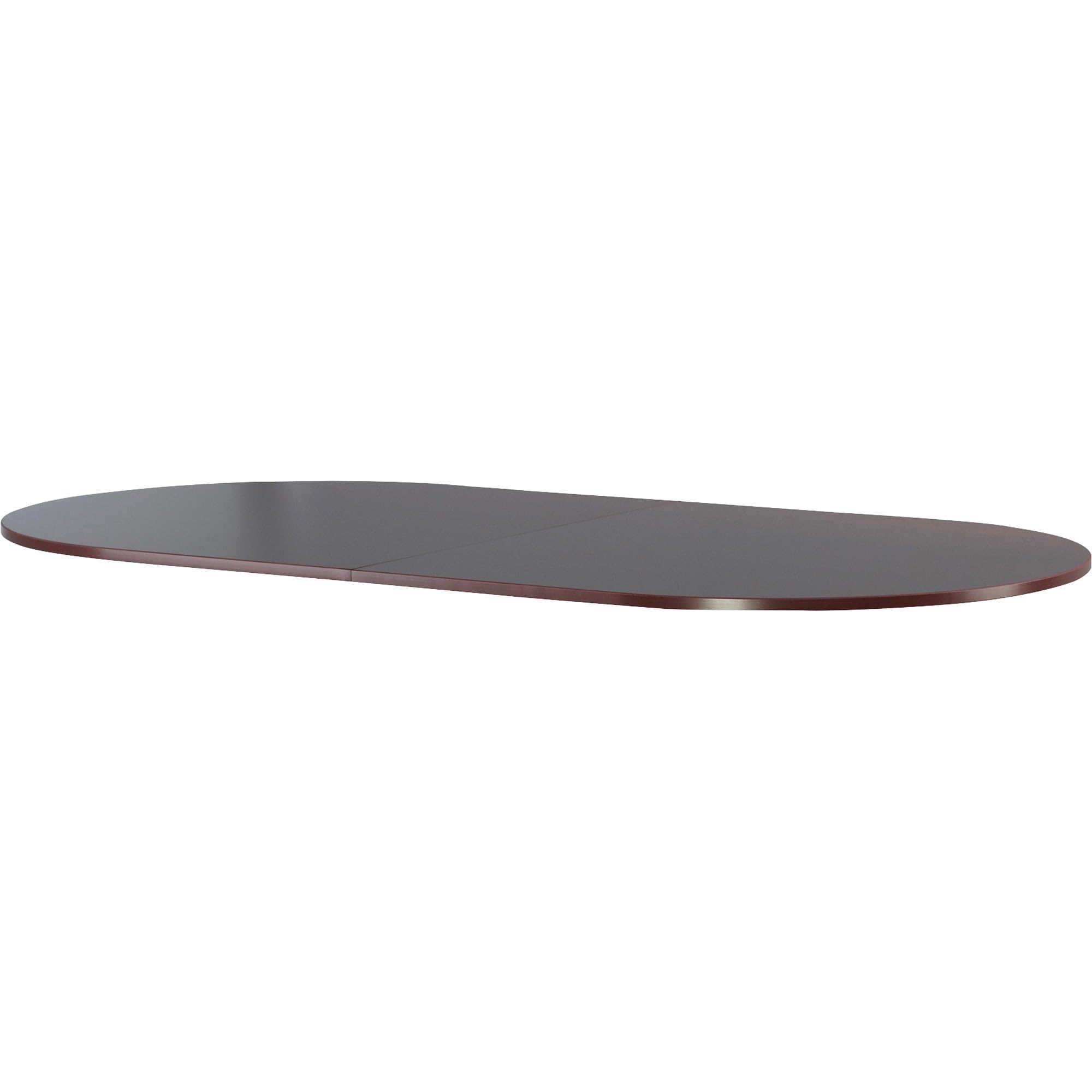 Lorell Oval Conference Tabletop, 48 By 96 By 1-1/4-Inch, Mahogany