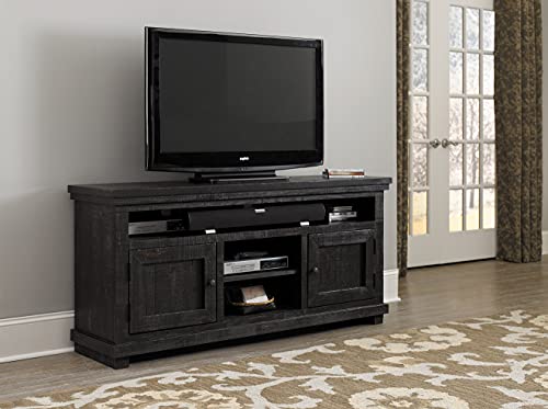 Progressive Furniture Willow Media Console, 64&quot;, Distressed Black