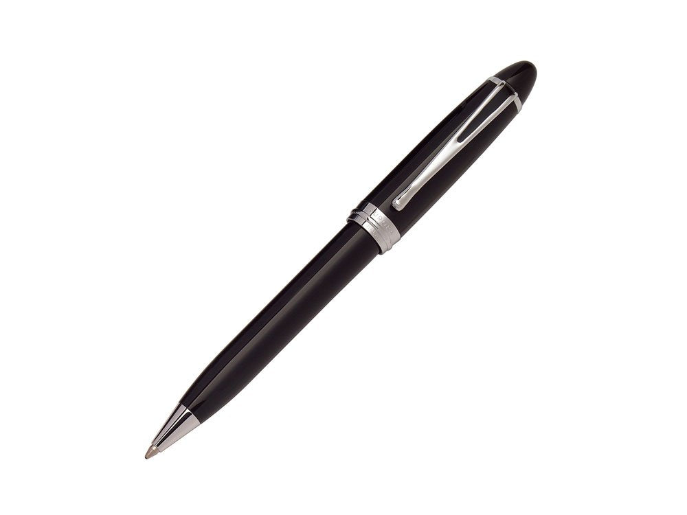 Aurora Ipsilon Deluxe Black Resin Chrome Trims Ballpoint Pen B32C