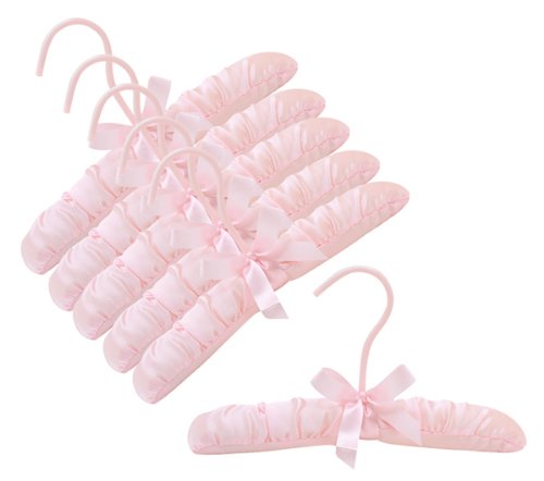 Only Hangers 10 Pink Baby Satin Padded Hangers - Pack of (6)