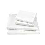 Golal Satin Sheets Queen Size - 4 Pieces Luxury Silky Soft Bed Sheets, Wrinkle-Free White Satin Silk Sheet Set With 1 Deep Pocket Fitted Sheet, 1 Flat Sheet, 2 Pillow Cases