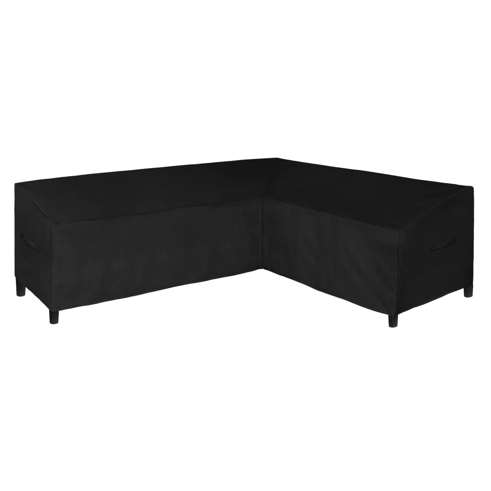 Easy-Going Patio L-Shaped Sectional Sofa Cover, 104'X83' Waterproof Outdoor Sectional Cover, Heavy Duty Garden Furniture Cover With Air Vent (Right Facing, Black)
