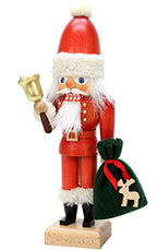 Alexander Taron Importer 32-658 Christian Ulbricht Nutcracker-Santa With Bell-12 H X 4" W X 3" D, Brown
