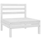 vidaXL 6-Piece Patio Lounge Set in White - Solid Pinewood Construction - Timeless Pallet Design - Durable Weather-Resistant - Versatile Modular Design - Perfect for Patio, Garden, Living Room.