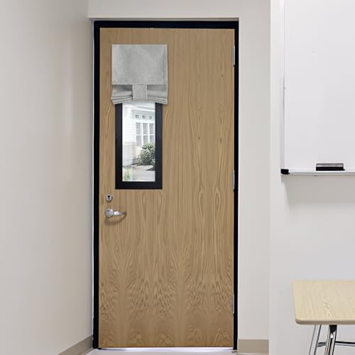 Ryb Home Classroom Door Window Cover, Privacy Sunlight Shades For Classroom Windows And Doors Cover Lockdown Shades, Room Darkening Design Blocks Views, W 8 X L 36, 1 Panel, Grey