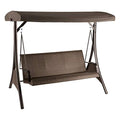 Garden Winds Replacement Canopy Top Cover For The Living Accents Wicker Swing - Riplock 350 - Nutmeg