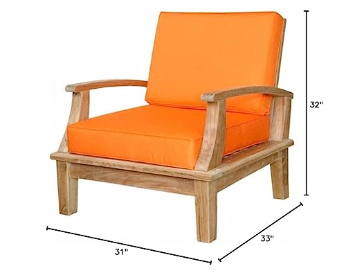 Anderson Teak DS-101 - No Cushion Brianna Deep Seating Armchair with Cushion