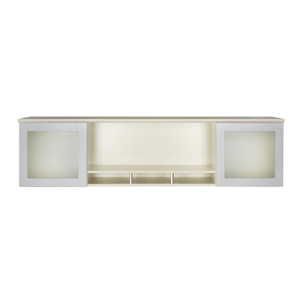 Safco Mayline Mnh72Tss Medina Hutch Cabinet With Glass Doors, 72"W, Textured Sea Salt Laminate