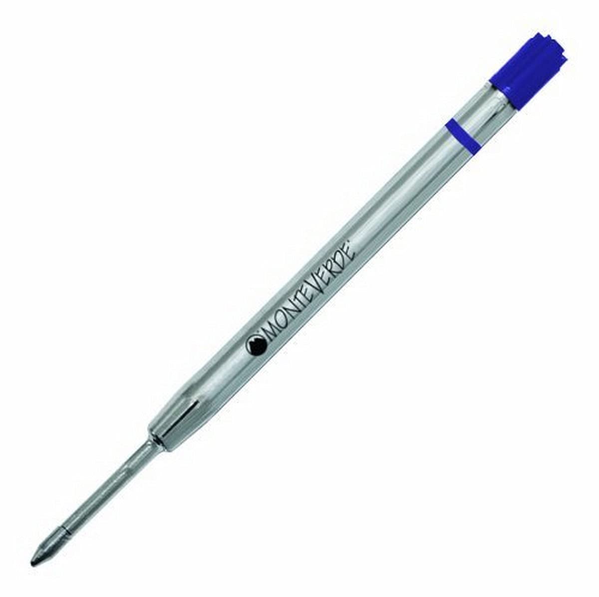 Monteverde Capless Ceramic Gel Refill To Fit Parker Ballpoint Pen, Fine, Blue, 50 Pack (P424Bu)