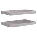 SKM Floating Wall Shelves 2 pcs Concrete Gray 19.7"x9.1"x1.5" MDF