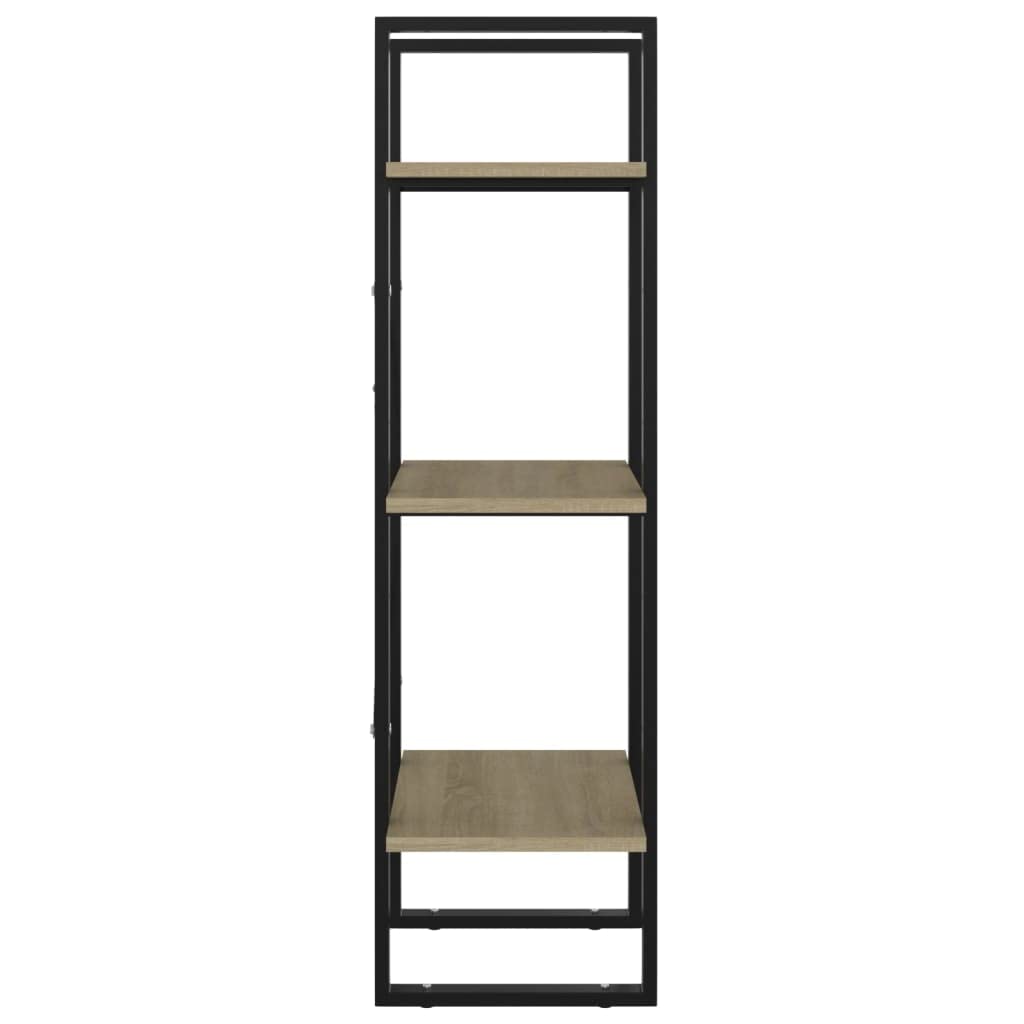 vidaXL 3-Tier Book Cabinet Sonoma Oak 15.7"x11.8"x41.3" Chipboard