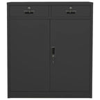 Vidaxl Office Cabinet Home Indoor Locker File Document Adjustable Shelf Lock Office Filing Storage Cabinet Furniture Anthracite 40.2" Steel