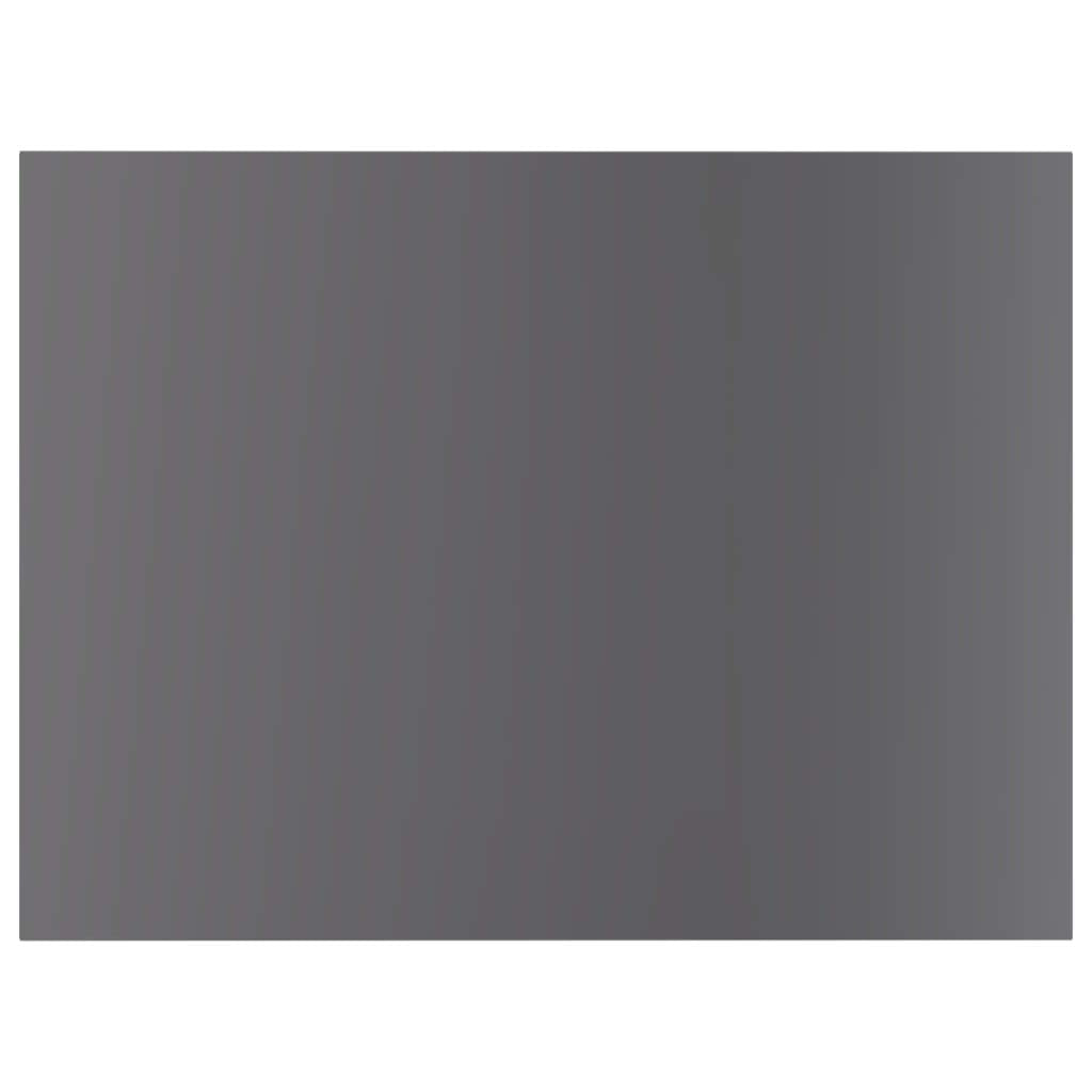 vidaXL High Gloss Gray Engineered Wood Bookshelf Boards - Versatile, Durable and Easy to Clean - Perfect Addition to Modern Furniture - 15.7x11.8x0.6 - Set of 8