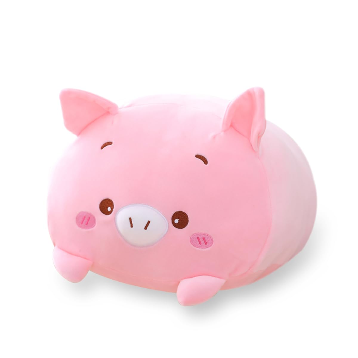 Aixini 23.6 Inch Cute Pink Pig Plush Stuffed Animal Cylindrical Body Pillow,Super Soft Cartoon Hugging Toy Gifts