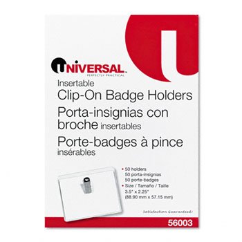 Universal Clear Badge Holders With Inserts Holder,Badge,Clp,3.5X2.25 22571 (Pack Of3)