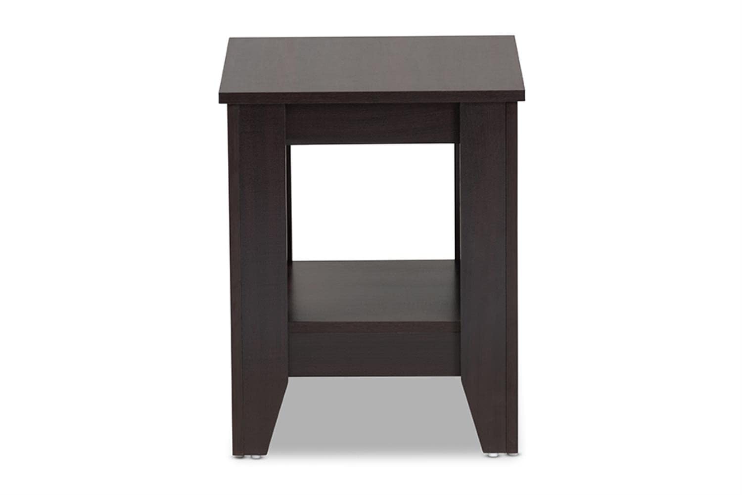 Baxton Studio Audra Modern and Contemporary Dark Brown Finished Wood End Table