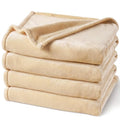 Phf Ultra Soft Fleece Blanket King Size, No Shed No Pilling Luxury Plush Cozy 300Gsm Lightweight Blanket For Bed, Couch, Chair, Sofa Suitable For All Season, 108' X 90', Beige