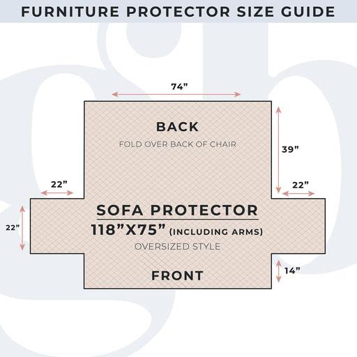 Great Bay Home Medallion Stitched Solid Furniture Protector Stain Resistant Durable Furniture Protector Elenor Collection (Sofa, Sage Green/Light Gray)