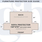 Great Bay Home Medallion Stitched Solid Furniture Protector Stain Resistant Durable Furniture Protector Elenor Collection (Sofa, Sage Green/Light Gray)