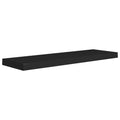 vidaXL Modern Floating Wall Shelf - Invisible Mounting, Made of Sturdy Honeycomb MDF & Metal, Black