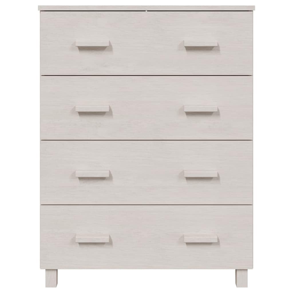 vidaXL HAMAR Sideboard - Solid Wood Pine & MDF - White, 31.1&quot;x15.7&quot;x40.7&quot; - Decorative and Practical Addition to Any Decor, 4 Drawers for Ample Storage
