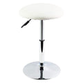 FURWOO Round Vanity Stool Height Adjustable Shop Stools Swivel Office Stool Chair Counter Stool Mini Bar Stool Small White