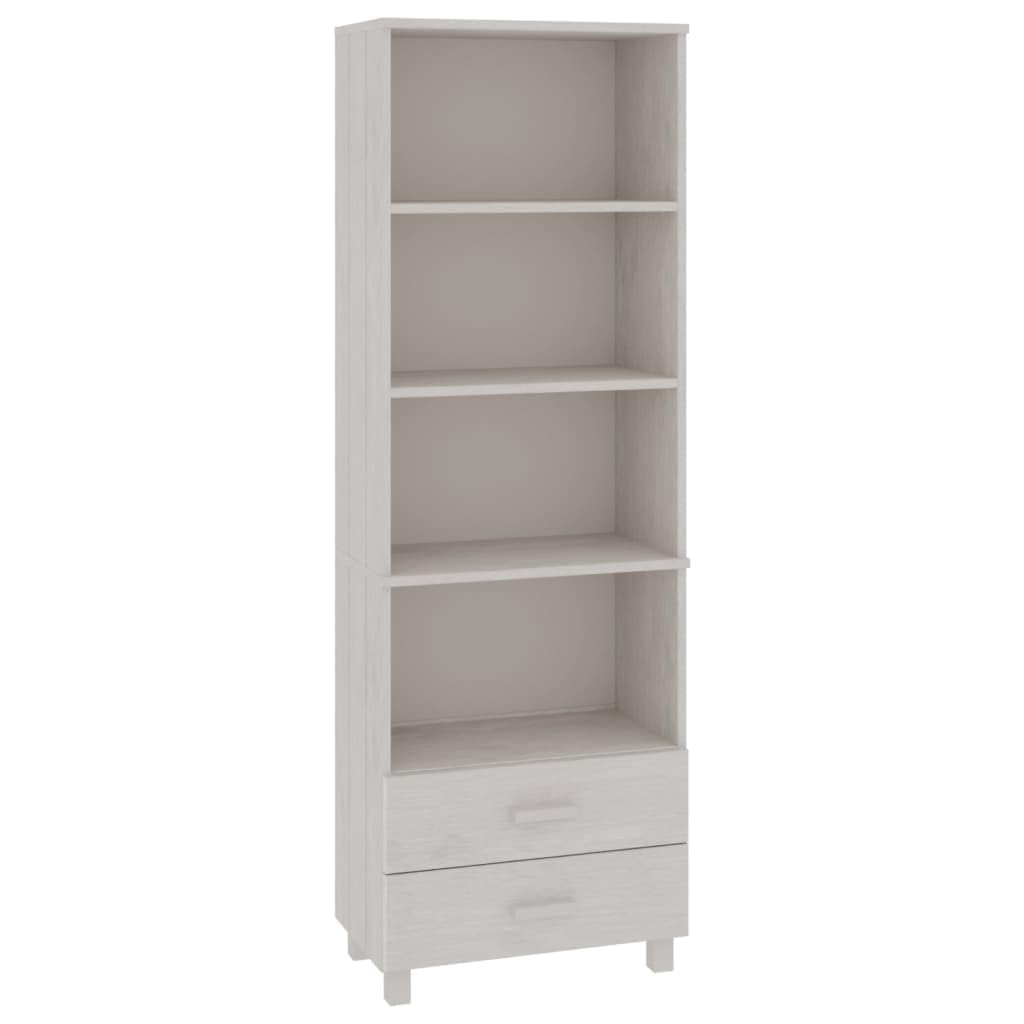 vidaXL HAMAR White Highboard 23.6&quot;x13.8&quot;x70.9&quot; - Solid Wood Pine, Spacious Display Cabinet, Storage Organizer with Drawers and Shelves, Durable Construction, Modern Design