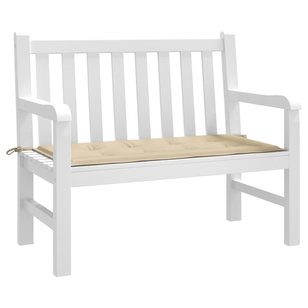 Vidaxl Comfortable Oxford Fabric Garden Bench Cushion, Beige Color, Outdoor Use, Secure Attachment With Ropes, 39.4'X19.7'X1.2