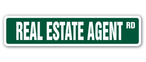 [SignJoker] REAL ESTATE AGENT Street Sign realtor home condo apartment sales associate gift Wall Plaque Decoration
