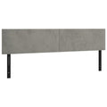 vidaXL Headboards 2 pcs Light Gray 39.4"x2"x30.7"/34.6" Velvet