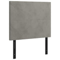 Vidaxl Velvet Light Gray Headboards - 2 Pieces, Classic Design, Easy Installation, Comfortable Foam Filling And Designed To Fit Standard Beds