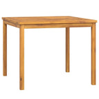 vidaXL Outdoor Dining Table - Solid Wood Acacia - Fishbone Pattern - Square Patio Table - Brown - Stable Wooden Frame - 35.4"x35.4"x29.1"