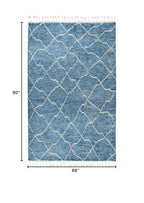 Nile Blue 5'6" X 8'6" Hand-Knotted Rug