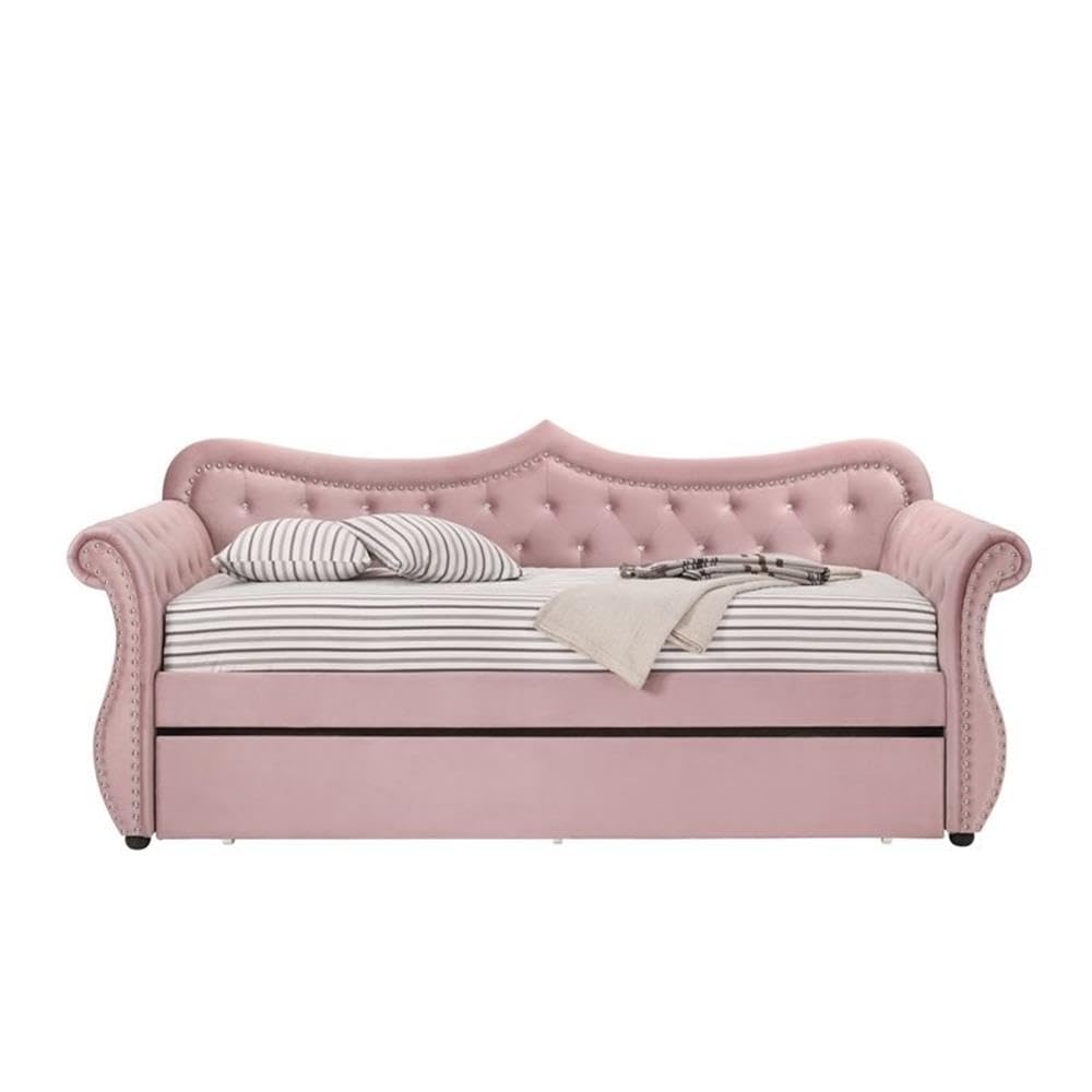 Acme Adkins Tufted Upholstered Daybed and Trundle - Thumbnail 3